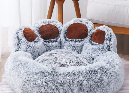 Cama para perros pequeños con forma de pata de oso