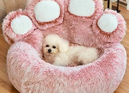 Cama para perros pequeños con forma de pata de oso