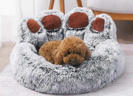 Cama para perros pequeños con forma de pata de oso