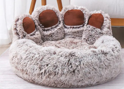 Cama para perros pequeños con forma de pata de oso